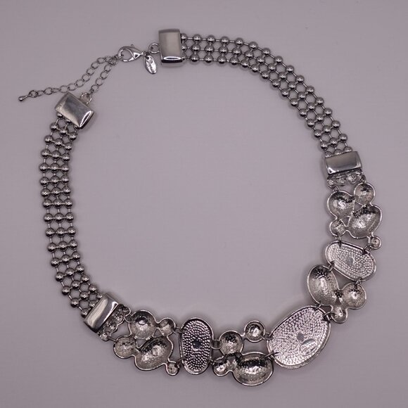 Lia Sophia Silver-tone and Yellow Cloud Burst Statement Necklace - Picture 6 of 9